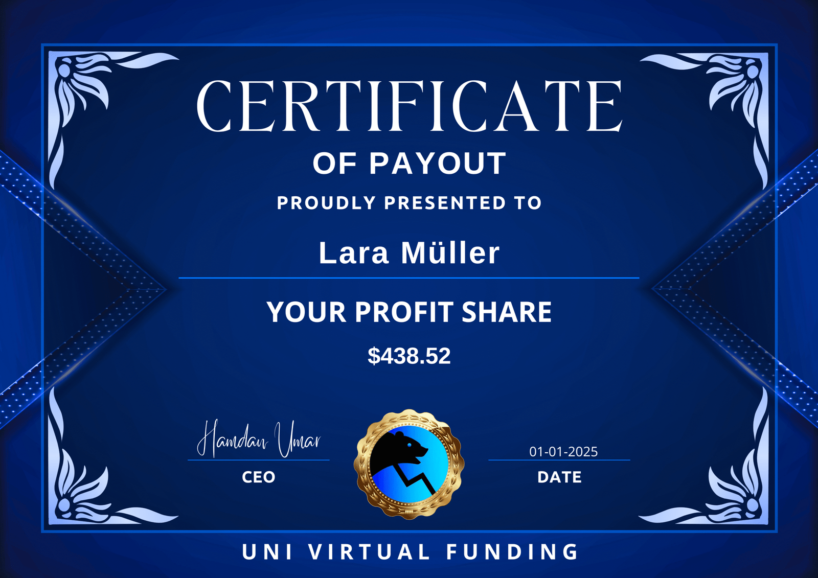 Lara Muller Certificate